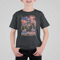Bigfoot 250th Anniversary T Shirt For Kid USA Independence 250 Years Of Freedom 1776 2026 Patriotic Flag