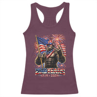 Bigfoot 250th Anniversary Racerback Tank Top USA Independence 250 Years Of Freedom 1776 2026 Patriotic Flag