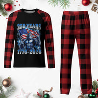 Bigfoot 250th Anniversary America Plaid Pajama Set 250 Years Of Freedom 4th July 1776 2026 Patriotic Flag