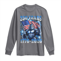 Bigfoot 250th Anniversary America Long Sleeve Shirt 250 Years Of Freedom 4th July 1776 2026 Patriotic Flag