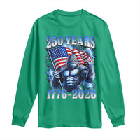 Bigfoot 250th Anniversary America Long Sleeve Shirt 250 Years Of Freedom 4th July 1776 2026 Patriotic Flag