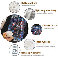 250th Anniversary Yankee Spirit Throw Blanket 1776 2026 Patriotic Tactical Minuteman US Flag
