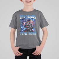 250th Anniversary Yankee Spirit T Shirt For Kid 1776 2026 Patriotic Tactical Minuteman US Flag