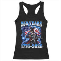 250th Anniversary Yankee Spirit Racerback Tank Top 1776 2026 Patriotic Tactical Minuteman US Flag