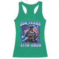 250th Anniversary Yankee Spirit Racerback Tank Top 1776 2026 Patriotic Tactical Minuteman US Flag