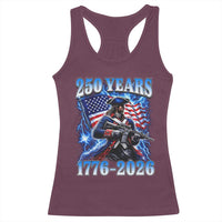 250th Anniversary Yankee Spirit Racerback Tank Top 1776 2026 Patriotic Tactical Minuteman US Flag