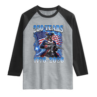 250th Anniversary Yankee Spirit Raglan Shirt 1776 2026 Patriotic Tactical Minuteman US Flag