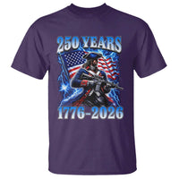 250th Anniversary Yankee Spirit T Shirt 1776 2026 Patriotic Tactical Minuteman US Flag