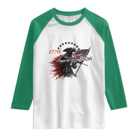 250 Years Anniversary Yankee Spirit Raglan Shirt 1776 2026 Patriotic Tactical Minuteman Independence Day 4th July US Flag