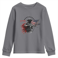 250 Years Anniversary Yankee Spirit Youth Sweatshirt 1776 2026 Patriotic Tactical Minuteman Independence Day 4th July US Flag