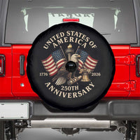 USA 250th Anniversary Spare Tire Cover Vintage Eagle US Flag Independence Day 4th July Patriotic