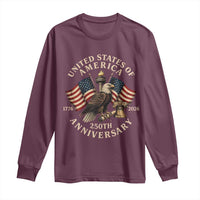 USA 250th Anniversary Long Sleeve Shirt Vintage Eagle US Flag Independence Day 4th July Patriotic