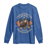 USA 250th Anniversary Long Sleeve Shirt Vintage Eagle US Flag Independence Day 4th July Patriotic