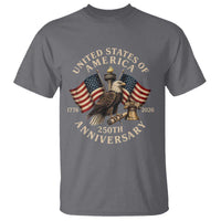 USA 250th Anniversary T Shirt Vintage Eagle US Flag Independence Day 4th July Patriotic