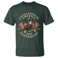 USA 250th Anniversary T Shirt Vintage Eagle US Flag Independence Day 4th July Patriotic