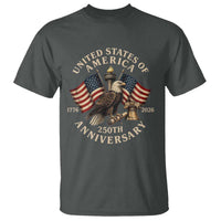 USA 250th Anniversary T Shirt Vintage Eagle US Flag Independence Day 4th July Patriotic