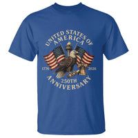 USA 250th Anniversary T Shirt Vintage Eagle US Flag Independence Day 4th July Patriotic