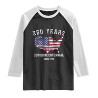 USA 250th Anniversary Raglan Shirt United States Semiquincentennial 1776 2026 Patriotic Independence Day