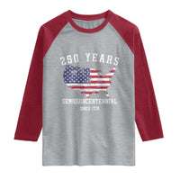 USA 250th Anniversary Raglan Shirt United States Semiquincentennial 1776 2026 Patriotic Independence Day