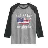USA 250th Anniversary Raglan Shirt United States Semiquincentennial 1776 2026 Patriotic Independence Day