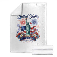 250th Anniversary USA Throw Blanket Patriotic Liberty Floral 250 Years American 4th July 1776 2026