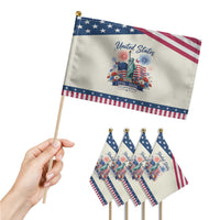 250th Anniversary USA Patriotic Handheld Flag Liberty Floral 250 Years American 4th July 1776 2026