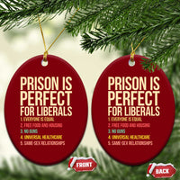 Prison Is Perfect For Liberals Ceramic Ornament Funny Anti Liberal Quote Satire Statement Subtle FDT Political Humor