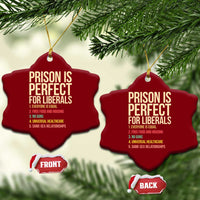 Prison Is Perfect For Liberals Ceramic Ornament Funny Anti Liberal Quote Satire Statement Subtle FDT Political Humor
