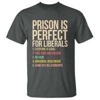 Prison Is Perfect For Liberals T Shirt Funny Anti Liberal Quote Satire Statement Subtle FDT Political Humor