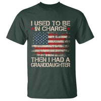 I Used To Be in Charge Then I Had A Granddaughter T Shirt Fathers Day Grandpa Gift American Flag