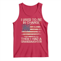 I Used To Be in Charge Then I Had A Granddaughter Tank Top Fathers Day Grandpa Gift American Flag