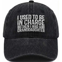 I Used To Be in Charge Then I Had A Granddaughter Washed Cotton Baseball Cap Father's Day Grandpa Gift