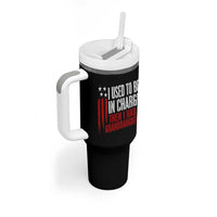 I Used To Be in Charge Then I Had A Granddaughter Tumbler With Handle Funny Saying Gag Gift Birthday Grandpa Fathers Day US Flag