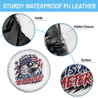 Funny 4th Of July WTF Is A Kilometer Spare Tire Cover Vintage USA Meme Patriotic Eagle Humor Independence Day