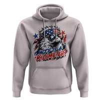 Funny 4th Of July WTF Is A Kilometer Hoodie Vintage USA Meme Patriotic Eagle Humor Independence Day