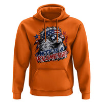 Funny 4th Of July WTF Is A Kilometer Hoodie Vintage USA Meme Patriotic Eagle Humor Independence Day