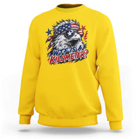 Funny 4th Of July WTF Is A Kilometer Sweatshirt Vintage USA Meme Patriotic Eagle Humor Independence Day