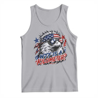 Funny 4th Of July WTF Is A Kilometer Tank Top Vintage USA Meme Patriotic Eagle Humor Independence Day