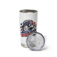 Funny 4th Of July WTF Is A Kilometer Tumbler Cup Vintage USA Meme Patriotic Eagle Humor Independence Day