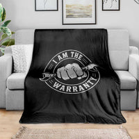 I Am The Warranty Mechanic Throw Blanket Car Repair Guy Funny Handyman Distressed Graphic