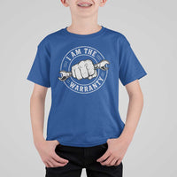 I Am The Warranty Mechanic T Shirt For Kid Car Repair Guy Funny Handyman Distressed Graphic