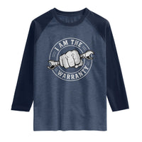 I Am The Warranty Mechanic Raglan Shirt Car Repair Guy Funny Handyman Distressed Graphic