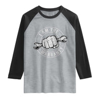 I Am The Warranty Mechanic Raglan Shirt Car Repair Guy Funny Handyman Distressed Graphic