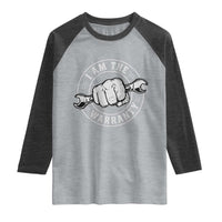 I Am The Warranty Mechanic Raglan Shirt Car Repair Guy Funny Handyman Distressed Graphic