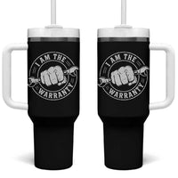 I Am The Warranty Mechanic Tumbler With Handle Car Repair Guy Funny Handyman Distressed Graphic
