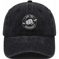 I Am The Warranty Mechanic Washed Cotton Baseball Cap Car Repair Guy Funny Handyman Distressed Graphic