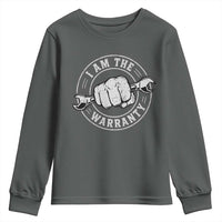 I Am The Warranty Mechanic Youth Sweatshirt Car Repair Guy Funny Handyman Distressed Graphic