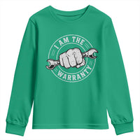 I Am The Warranty Mechanic Youth Sweatshirt Car Repair Guy Funny Handyman Distressed Graphic