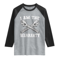 I Am The Warranty Mechanic Raglan Shirt Car Repair Funny Handyman Distressed Graphic