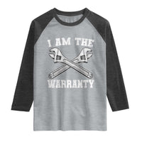 I Am The Warranty Mechanic Raglan Shirt Car Repair Funny Handyman Distressed Graphic